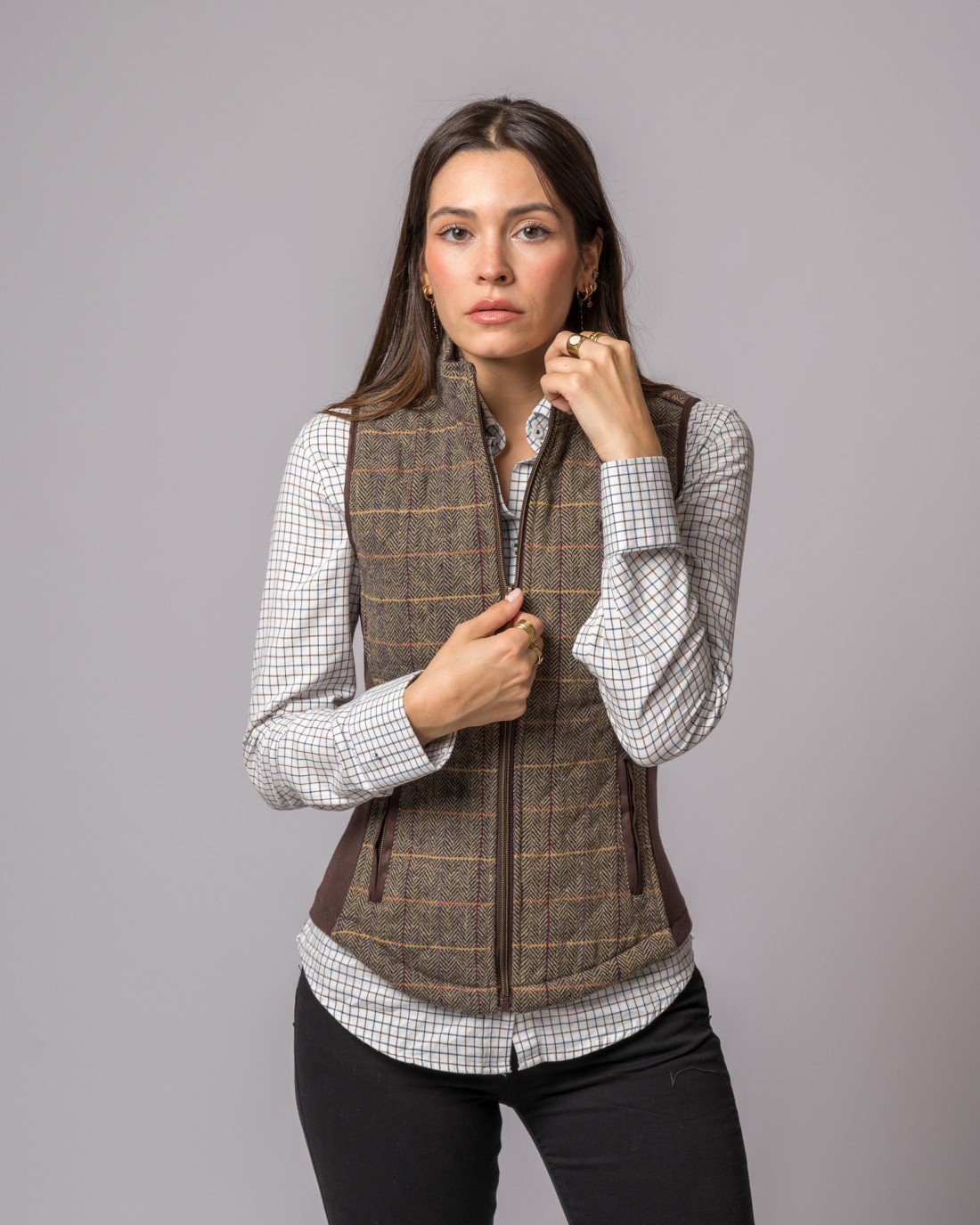 CHALECO ACEDERA ESPIGA TWEED - Imagen 2