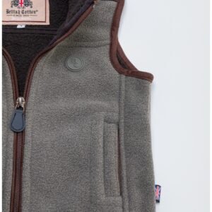 CHALECO POLAR NIÑO GRIS