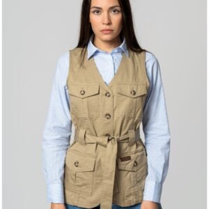CHALECO SAHARIANA 4 BOLSILLOS BEIGE