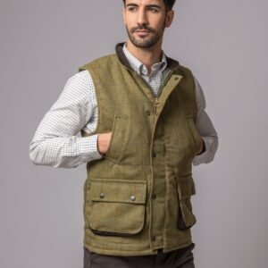 CHALECO TWEED FOREST GREEN