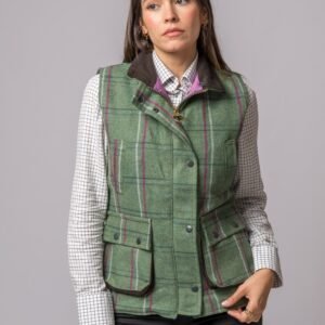 CHALECO TWEED PINK STRIPED