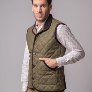 CHALECO TWEED VERDE