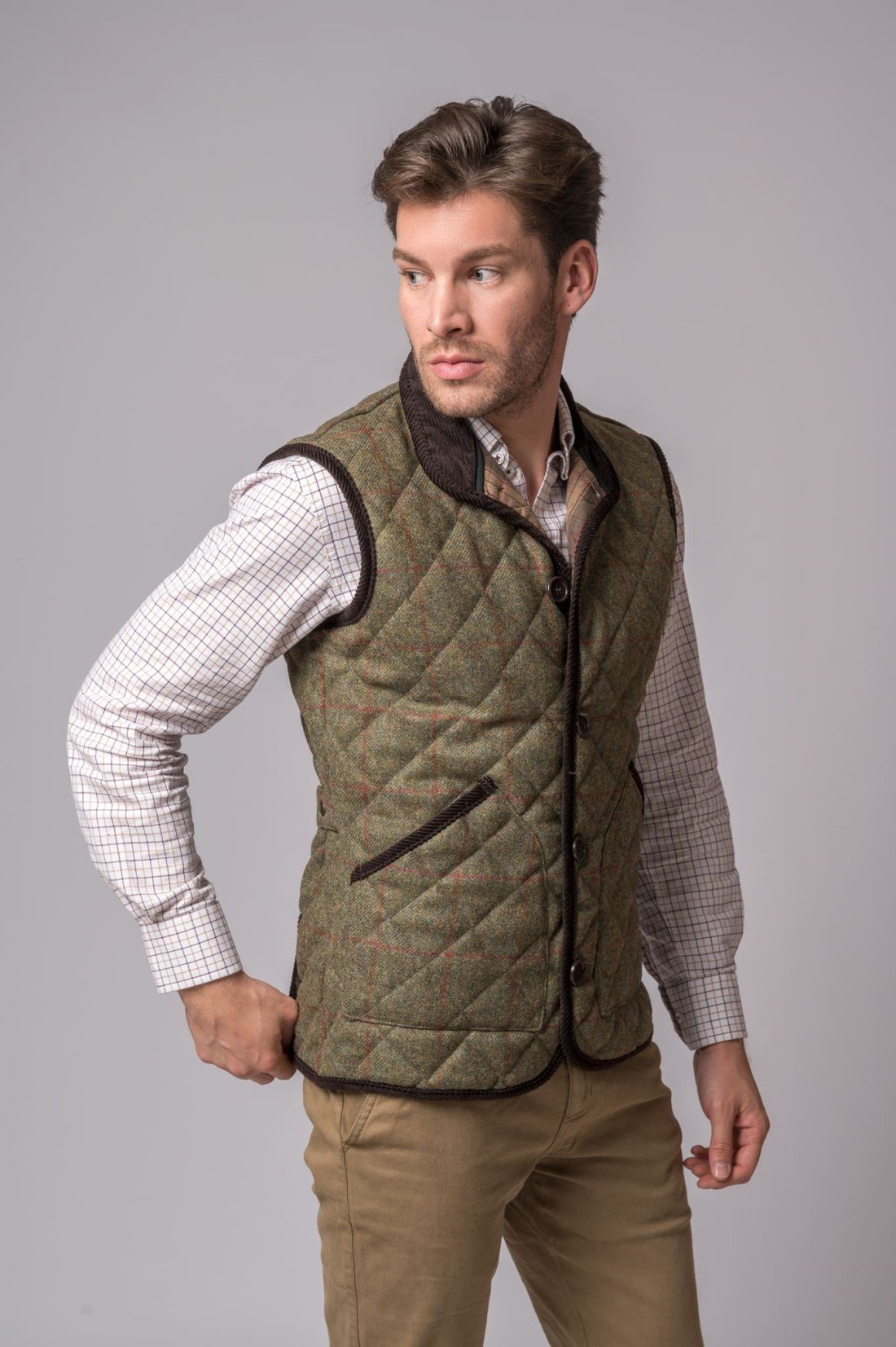 CHALECO TWEED VERDE - Imagen 2