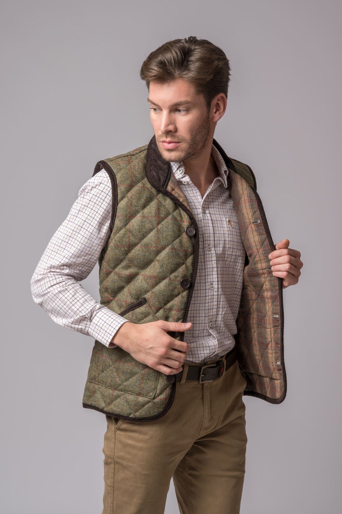 CHALECO TWEED VERDE - Imagen 4