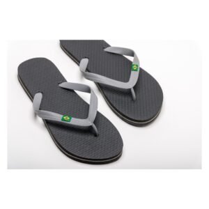 CHANCLA BRASIL NEGRO Y GRIS