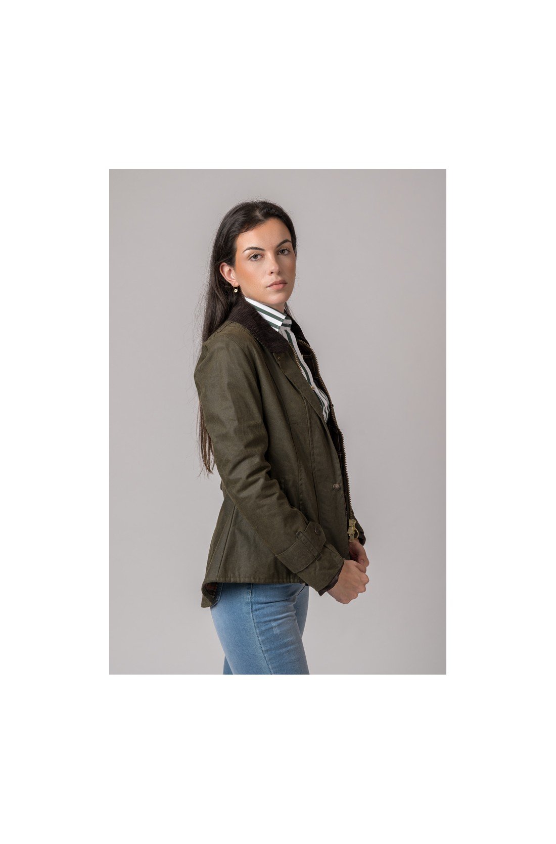 CHAQUETA ENCERADA AMBLE VERDE - Imagen 4