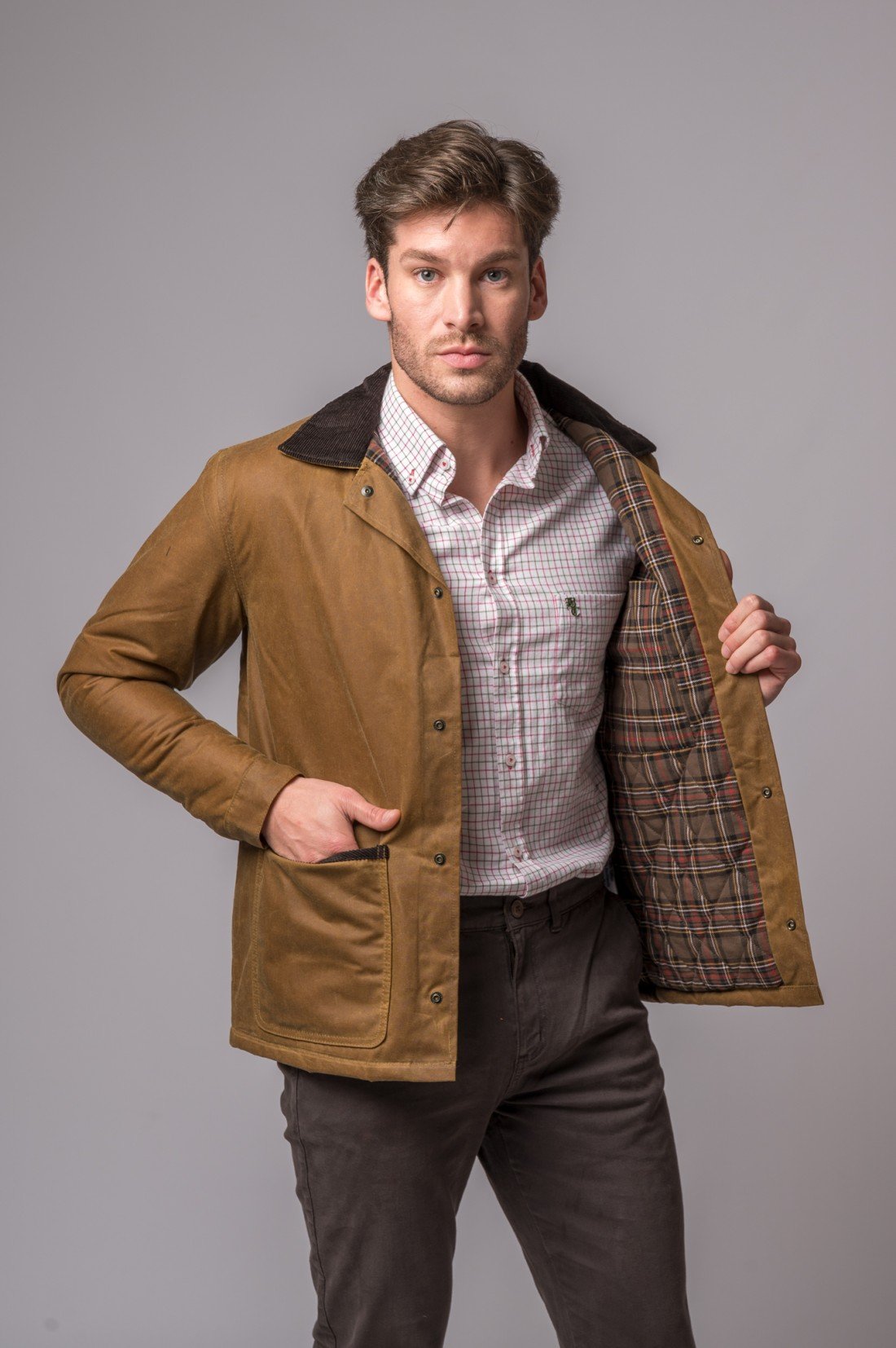 CHAQUETA ENCERADA PATRICK CAMEL - Imagen 2