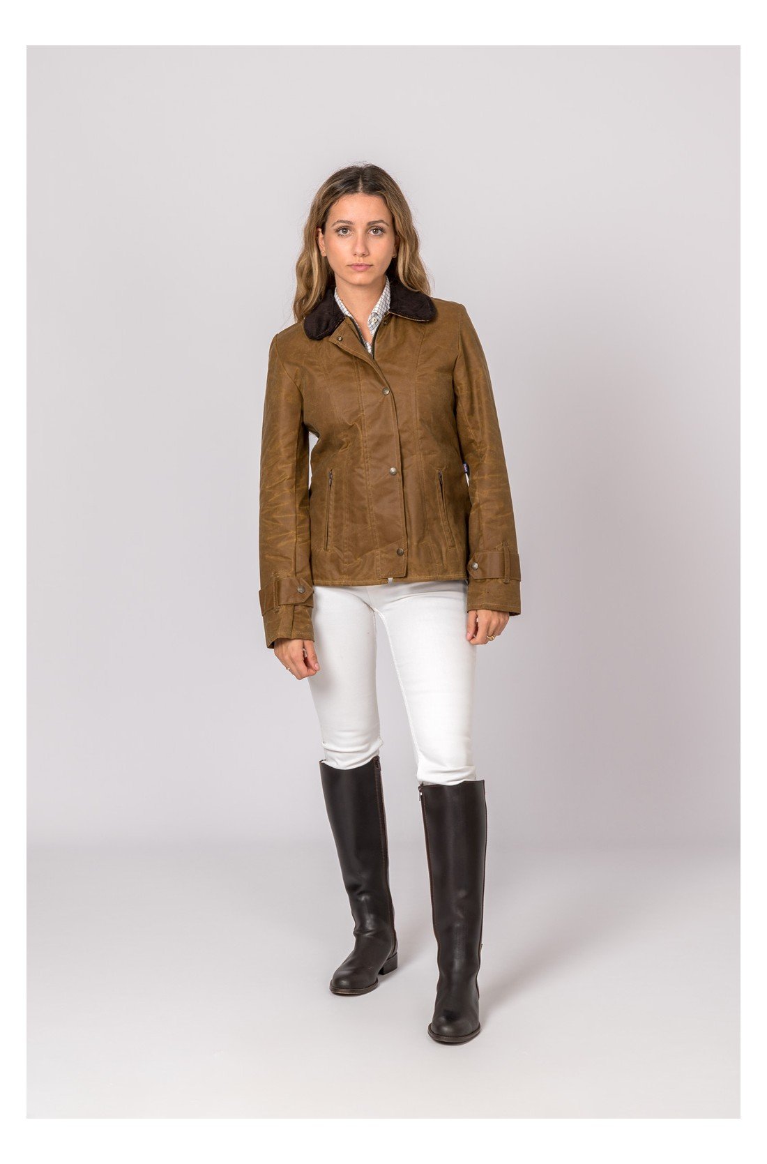CHAQUETA ENCERADA AMBLE CAMEL - Imagen 2