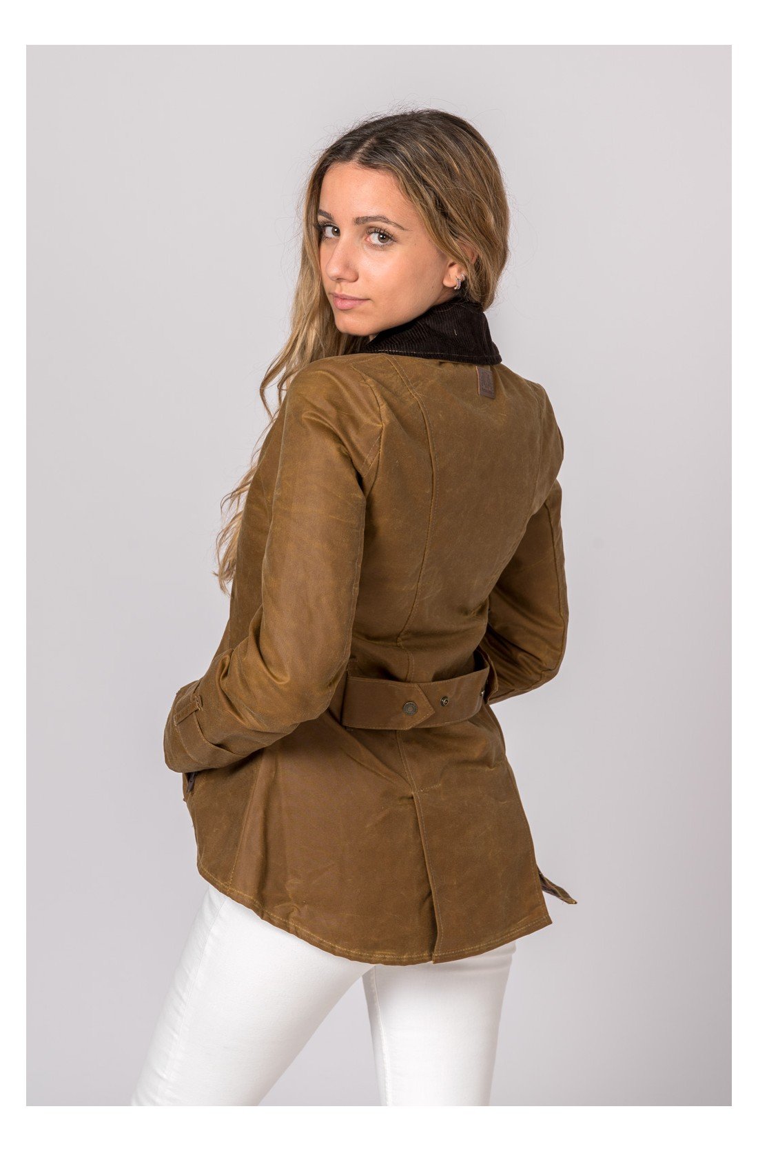 CHAQUETA ENCERADA AMBLE CAMEL - Imagen 5