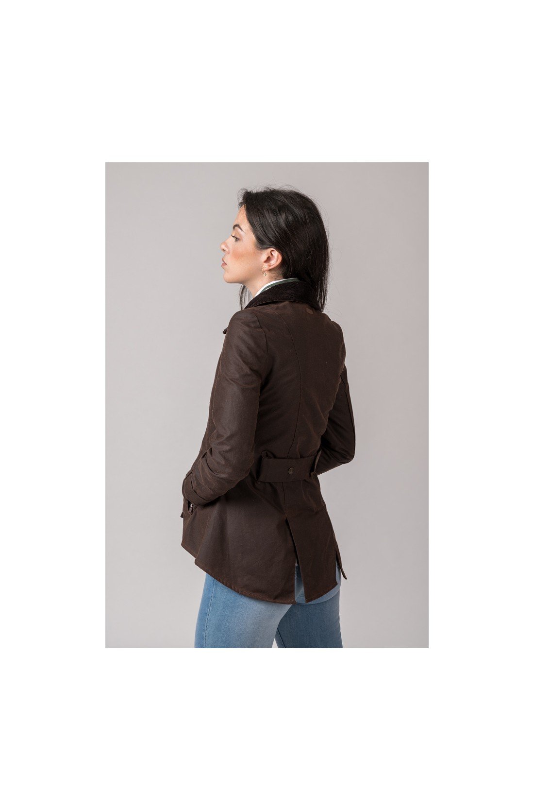 CHAQUETA ENCERADA AMBLE MARRÓN - Imagen 6