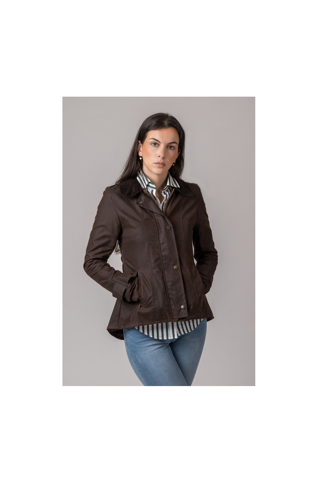 CHAQUETA ENCERADA AMBLE MARRÓN