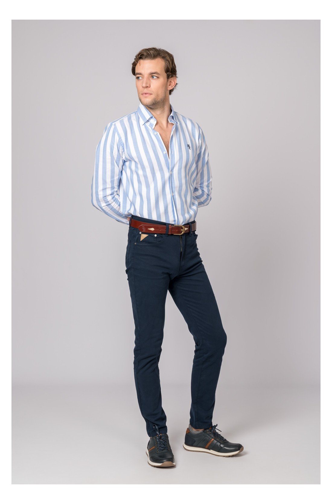 PANTALON 5 BOLSILLOS AZUL MARINO - Imagen 4