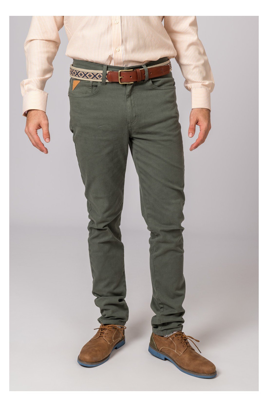 PANTALON 5 BOLSILLOS VERDE - Imagen 2