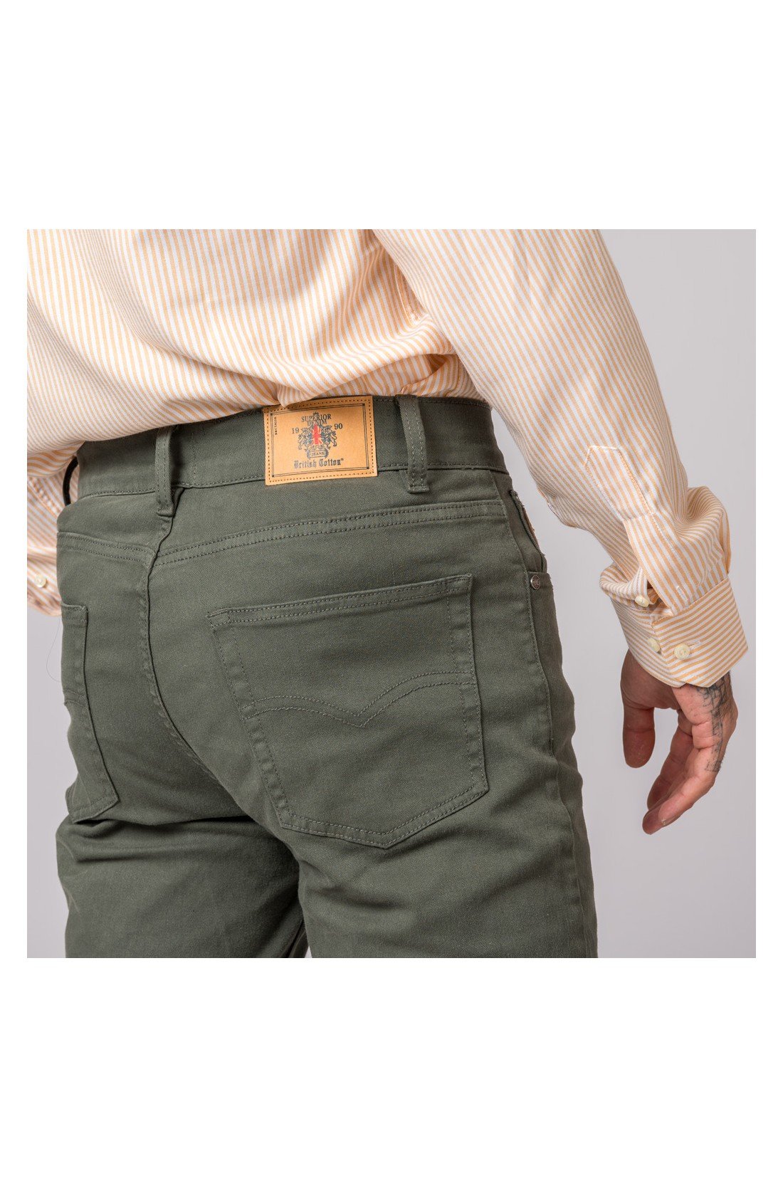 PANTALON 5 BOLSILLOS VERDE - Imagen 4