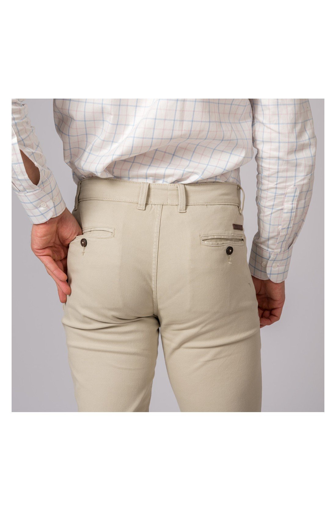 PANTALON CHINO SLIM BEIGE - Imagen 4