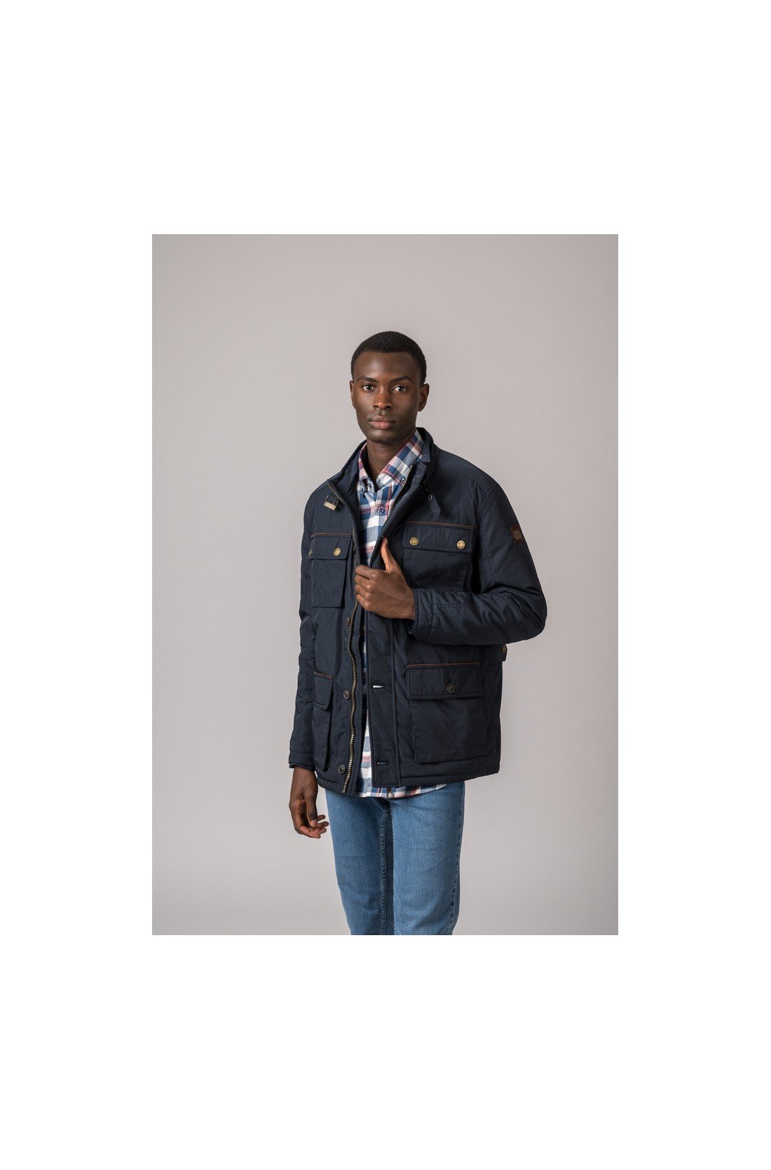 PARKA 4 BOLSILLOS WEST AZUL MARINO - Imagen 2