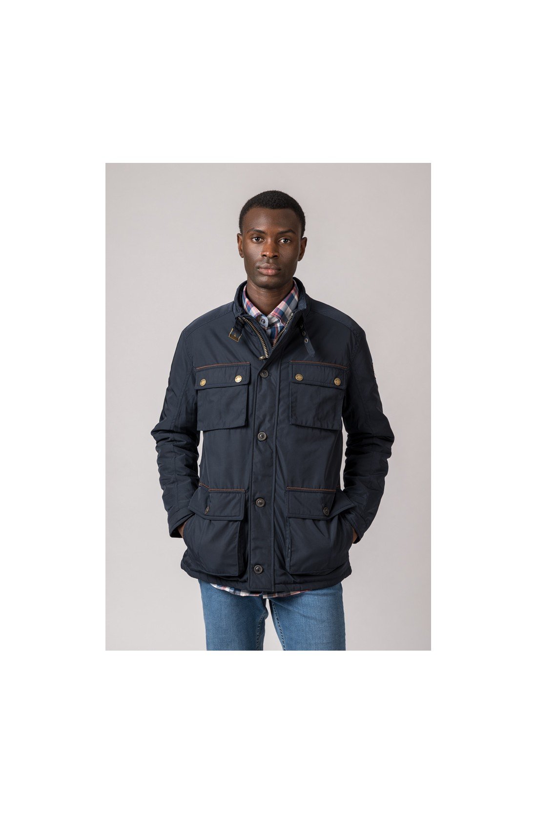 PARKA 4 BOLSILLOS WEST AZUL MARINO - Imagen 3
