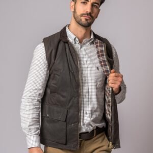WAX GILET MARRÓN