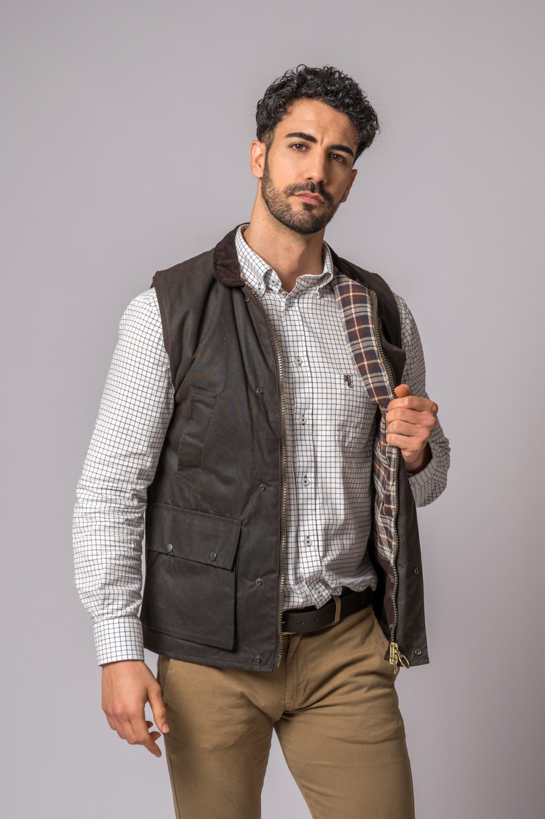 WAX GILET MARRÓN