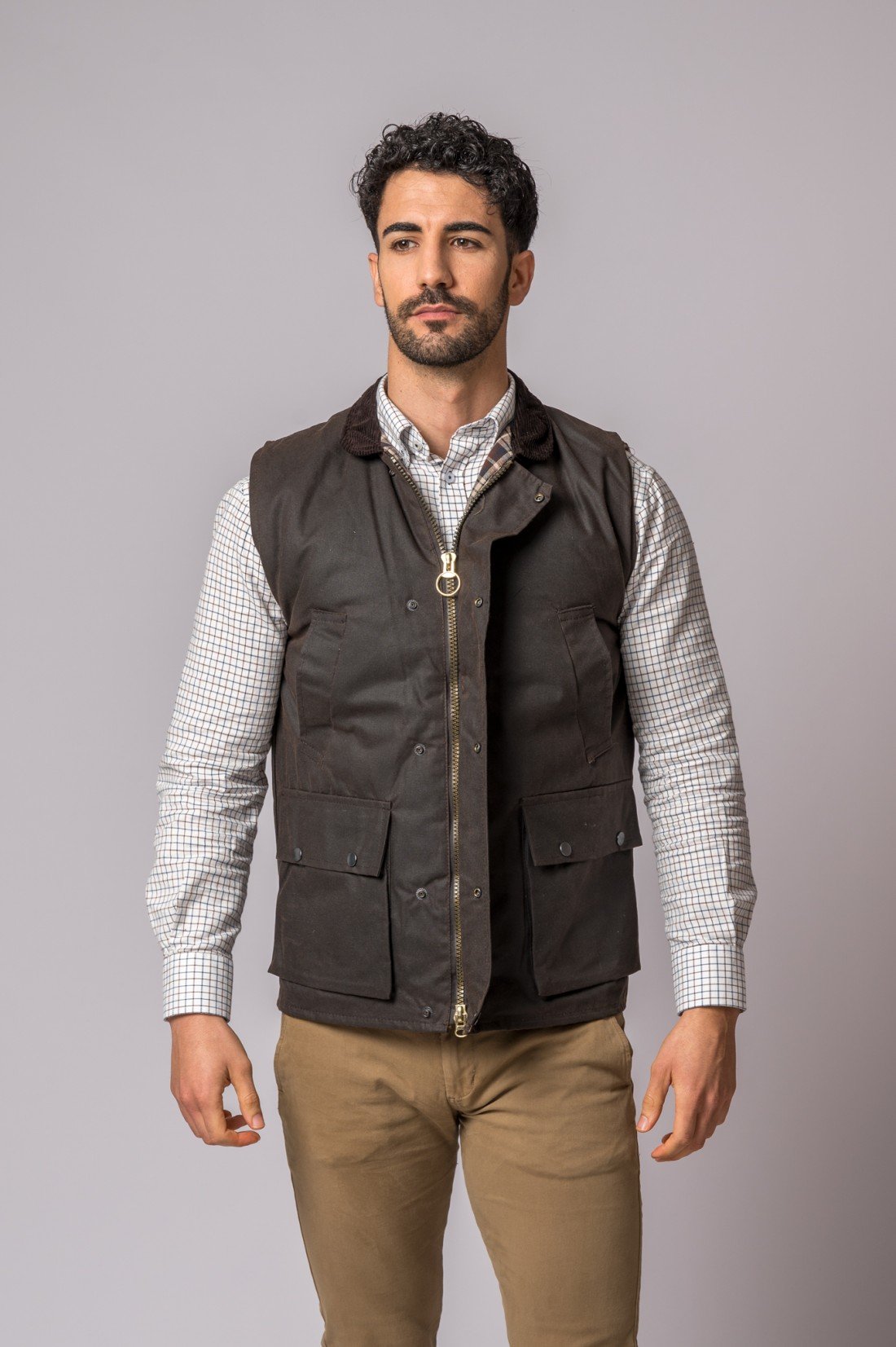 WAX GILET MARRÓN - Imagen 2