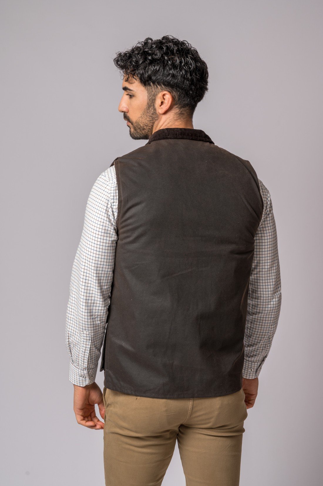 WAX GILET MARRÓN - Imagen 4