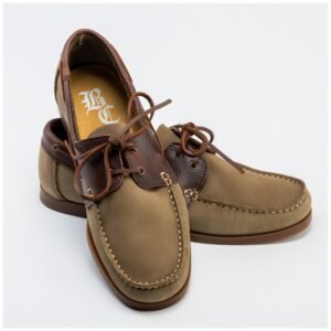 ZAPATO NÁUTICO PIEL VERDE KAKI