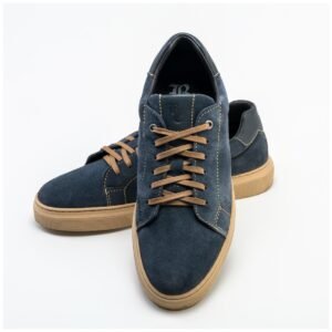 ZAPATILLA PIEL AZUL MARINO