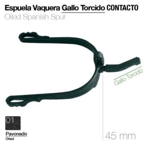 ESPUELA VAQUERA GALLO TORCIDO CONTACTO PAVONADO