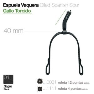 ESPUELA VAQUERA GALLO TORCIDO