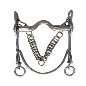 BOCADO VAQUERO CROMADO EMBOCADURA SUAVE BARRA CURVA