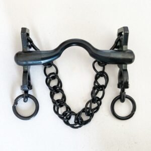 Bocado vaquero pavonado fijo 3/3 embocadura suave, sin barra