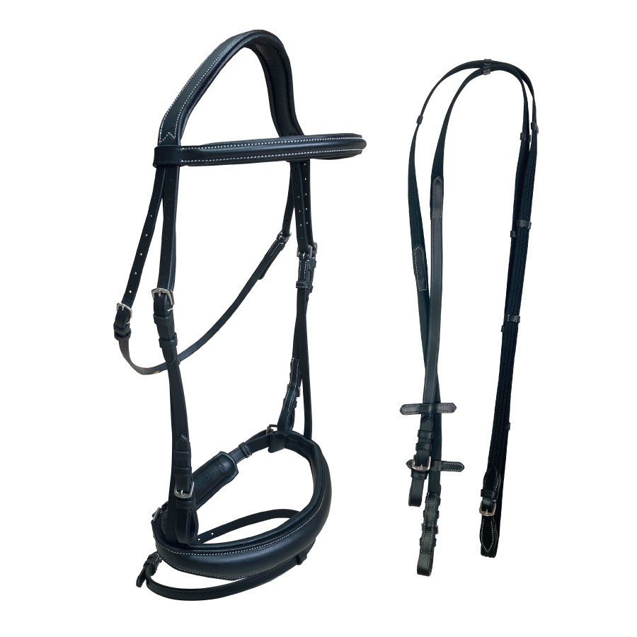 Cabezada para filete ergonómica con muserola acolchada