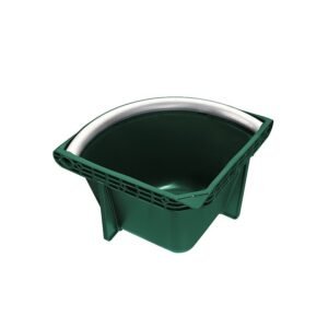 COMEDERO DE RINCÓN CON BORDE DE ALUMINIO