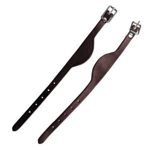 CORREAS PARA ESTRIBO TEJANO EN CUERO MARRON