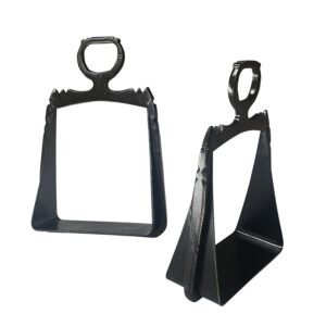 Estribo vaquero de fragua para equitación de trabajo 13 x 6 cm (par)