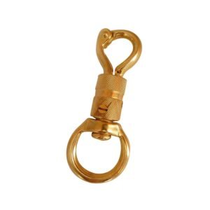 MOSQUETÓN DE BRONCE CON CIERRE DE SEGURIDAD CILÍNDRICO
